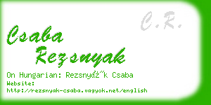 csaba rezsnyak business card